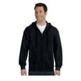 thumbnail image 1 of Gildan Men's Satin Label 1x1 Rib Zipper Pouch Pocket Hoodie, Style G18600, 1 of 1