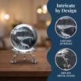 thumbnail image 2 of Unique Bargains Crystal Ball Figurine 3D Glass Paperweight with Base Clear Style L, 2 of 7