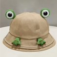 thumbnail image 5 of LIIPEE Girls Boys Sun Cap Cartoon Animal Bucket Wide Brim Hat Protection Caps Child Trendy Beach Hats,Khaki,One Size, 5 of 7