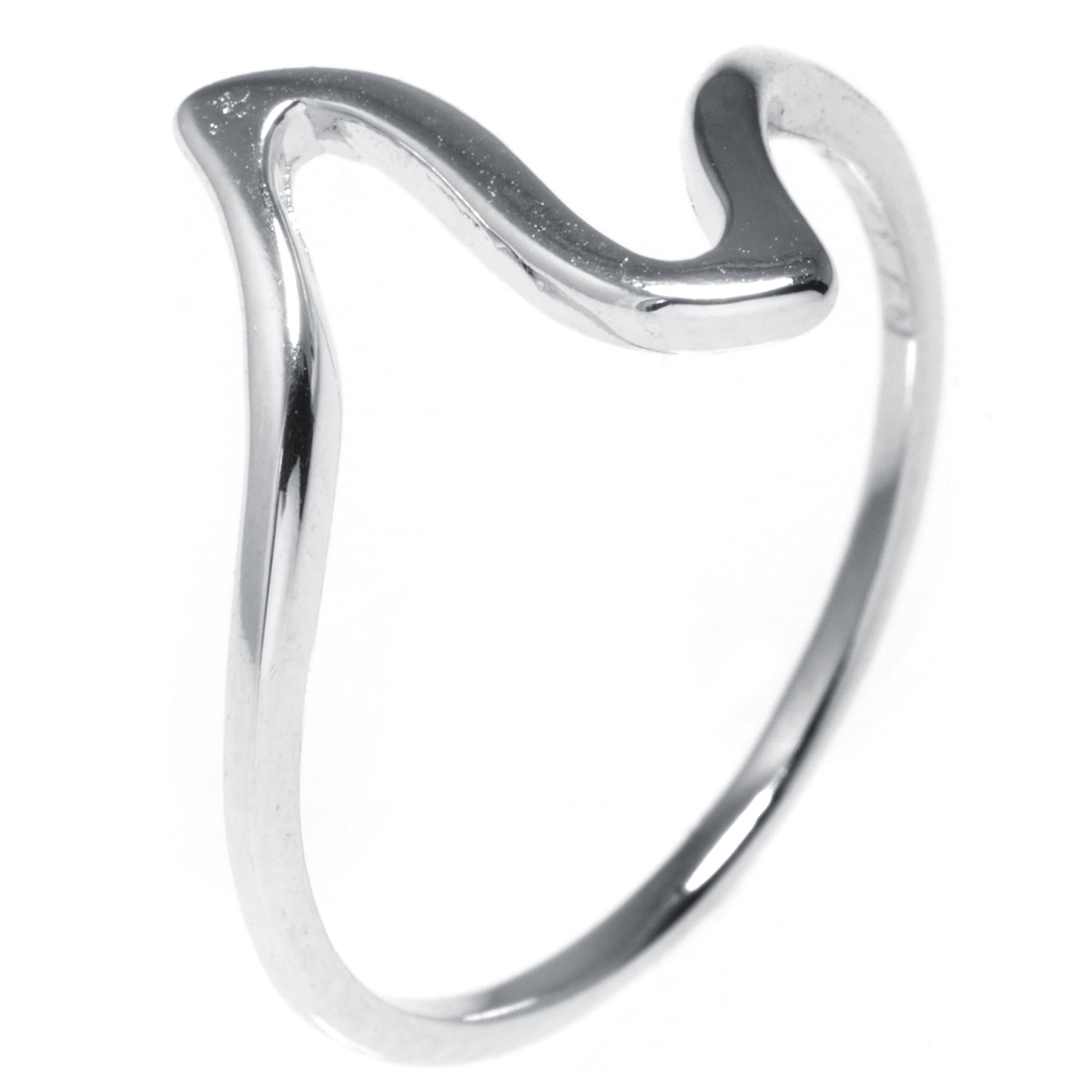 Marisol & Poppy Abstract Z Shape Ring in Sterling Silver For Women & Teens