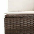 thumbnail image 5 of vidaXL Garden Sofa Set Brown and Cream White, 5 of 9