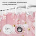 thumbnail image 4 of Pink Christmas Shower Curtain Winter Wonderland Shower Curtain for Bathroom Winter Snowflake Xmas Ball Home Bathtubs Bathroom Decor Festival Holiday Decorative Fabric Bath Curtain 72x72 in, 4 of 6