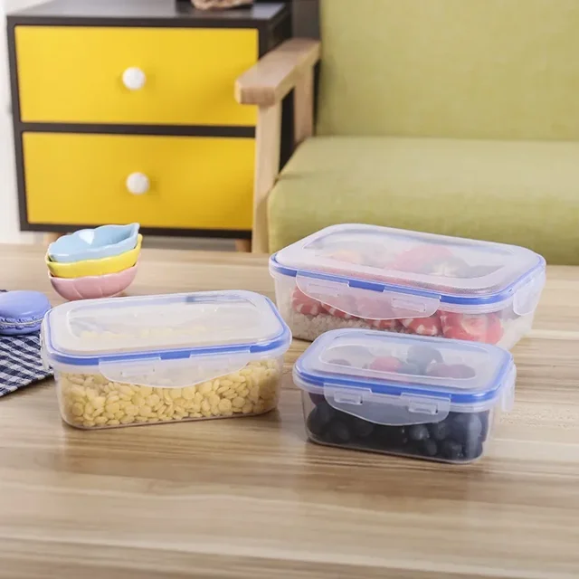 Food Containers With Lids Meal Prep Container Airtight Food Storage Lunch Containers BPA-Free Refrigerator Fresh-Keeping Box 500ml