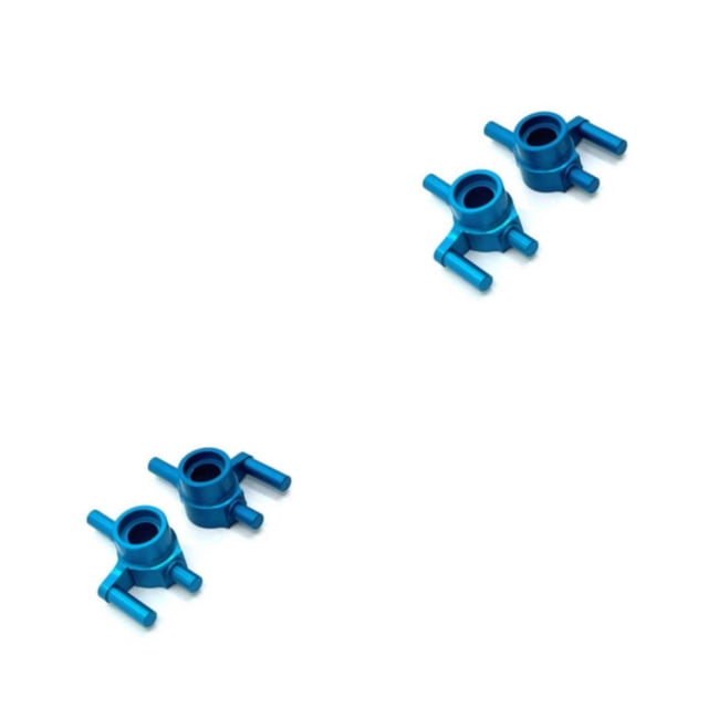 Vogacara 2 piezas 1:28 RC coche rueda trasera eje taza portátil modificado mejora Color sólido exquisitos accesorios de Base de neumático Azul 2piezas