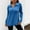 Blue, variant on Women's Collared Long Sleeve Tops Loose Ribbed Knit Tees Basic Pullover Top (Blue XXL)