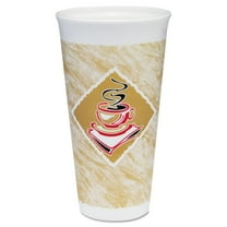 Dart 20X16G 20 oz. Cafe G Foam Hot/Cold Cups - Brown/Red/White (500/Carton)