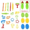 thumbnail image 2 of 26pcs Kids Clay Dough Tools Kit Plastic Play Dough Cutters Set with Assorted Animal Shapes Molds, 2 of 7