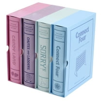 WS Game Company Candy Land, Chutes and Ladders, Connect Four, and Sorry! Vintage Board Game Bookshelf Collection