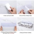 thumbnail image 5 of Organizador combinado de almacenamiento con ventosa para ducha y baño, ventosa sin daños, cesta de alambre inoxidable para accesorios de cocina y baño, paquete de 2, 5 of 5