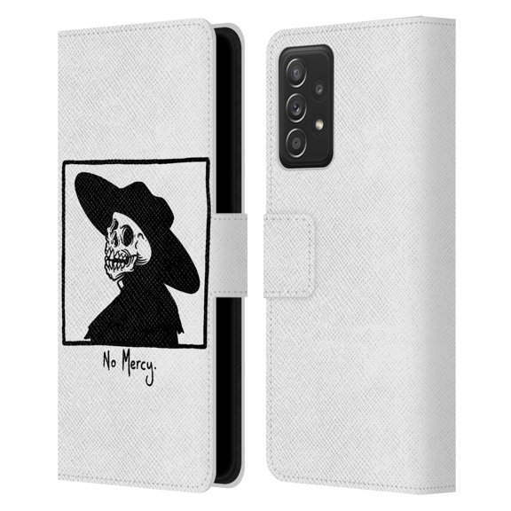 Head Case Designs Officially Licensed Matt Bailey Art No Mercy Leather Book Wallet Case Cover Compatible with Samsung Galaxy A52 / A52s / 5G (2021)
