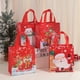 thumbnail image 2 of 4 bolsas de regalo de Feliz Navidad con asa de tela no tejida, bolsa de embalaje para dulces, bocadillos, muñeco de nieve y Papá Noel, decoración para fiestas navideñas, 2 of 5
