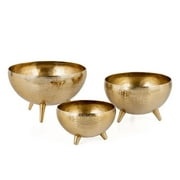 Gild Design House Yasmeen Gold Metal Planter Bowls, Set of 3
