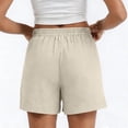 thumbnail image 5 of iHPH7 Women's Summer Casual Lounge Shorts Elastic Waist Stretch Lightweight Comfortable Relaxed Fit Solid Color Pull On Shorts with Pockets for Beach Travel Wear Khaki XL, 5 of 6