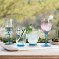thumbnail image 5 of Bormioli Rocco Florian 14.5 oz. Highball Cocktail Beverage Drinking Glasses, Lucent Blue, Set of 4, 5 of 7