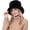 Black, variant on Women's Faux Fur Cow Bucket Hats Ladie's Unique Camouflage Printed Fisherman Cap