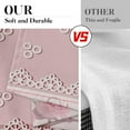 thumbnail image 6 of Pink Rose Kitchen Curtains Floral Window Curtains Valance and Tier Set 36 Inch, Romantic Flowers Delicate Rod Pocket Short Tier Curtain, Chic Classic Small Cafe Curtains for Kitchen Decor, 6 of 6