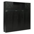 thumbnail image 6 of Harper & Bright Designs Full Size Murphy Bed Wall Bed with Storage Cabinets, Cabinet Bed Folding Wall Bed for Guest Room Bedroom Office, Black, 6 of 15