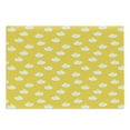 thumbnail image 1 of Yellow and White Cutting Board, Cloud Cartoones with Crown on Star Patterned Background, Decorative Tempered Glass Cutting and Serving Board, Large Size, Earth Yellow White, by Ambesonne, 1 of 1