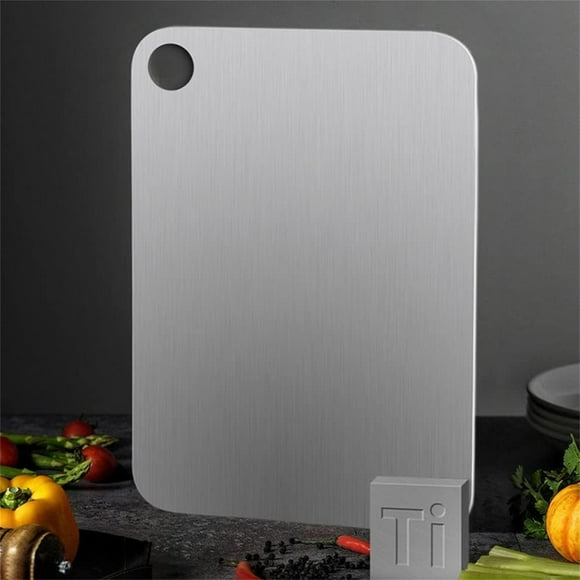 YYV Gifts Kitchen Essentials, Prep Stainless Steel Chopping Board Heavy Duty Non Slip Cutting Board Durable Food Grade Professional Grade Chop and Prep Surface for Home Chefs
