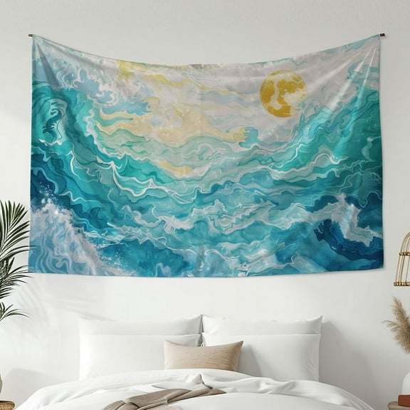 Waves Tapestry Sea Tapestry Ocean Tapestry Blue Tapestry Wall Hanging for Home Bedroom Decor