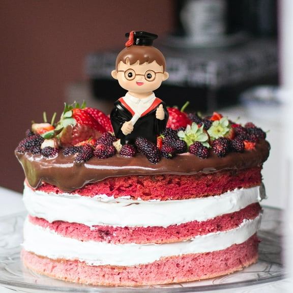 Raindrops Graduation Cake Decor Lovely Resin Figurines for Decoration Multi Great for Parties