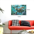thumbnail image 5 of 16x24 inch Canvas Frameless Painting Sea Turtle'S Tour,Home Bathroom,Man Cave,Cafes,Living Room Decor Wall Art Prints,Fun Sea Turtle'S Modern Style Decorative Paintings,Gift For Animal Lovers, 5 of 6