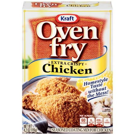 Pack of 2 - Kraft Oven Fry Extra Crispy Chicken Coating Mix, 4.2 Oz Packaging May Vary