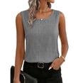 thumbnail image 6 of Helii Women's Cotton Tank Tops Linen Sleeveless Tank Tops Casual Basic Layering Camisoles Summer Tops for Beach Vacation Everyday Wear, 6 of 8