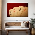 thumbnail image 3 of Elephant Stock Vintage Aces Poker Wall Art - Horizontal Canvas Wall Art - Living Room Wall Decor - Hobbies And Lifestyle Canvas - Black And Red Decor - 48" x 32", 3 of 8