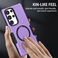thumbnail image 5 of ELEHOLD Hybrid Rugged Magnetic Case for Samsung Galaxy S20 FE, Shockproof Anti-fall Dual-layer Protector Case,Non-Slip Rugged Magnetic Soft TPU Bumper Hard PC Back Cover Case, purple, 5 of 8
