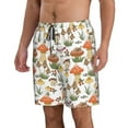 thumbnail image 2 of Kdxio Mushrooms Pattern Mens Casual Shorts - Drawstring Summer Beach Sports Shorts for Men, 2 of 9