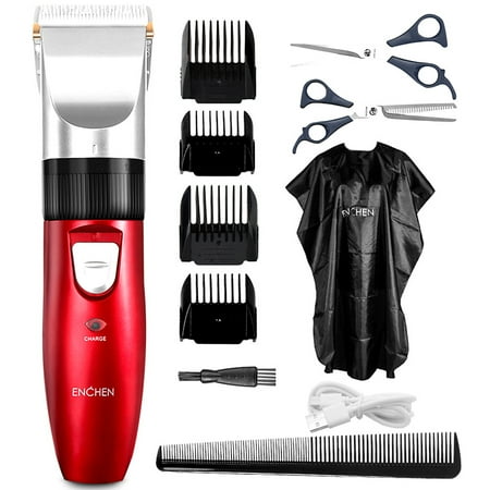 ENCHEN Sharp Hair Trimmer Electric Hair Cutter Home USB Fast Charging Hair Clipper Cordless Rechargeable Ceramic Cutting Head Low Noise For Adults Children With Scissors Haircut Cloth - image 4 of 6