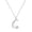 C, variant on Initial Necklaces for Women A-Z Silver Rhinestone Pendant Charm Necklace Fashion Jewelry Accessories Gift