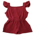 thumbnail image 2 of Bébé Enfant en Bas Âge Filles Vol Manches Volantes Ceinture Romper Tenues, 2 of 4