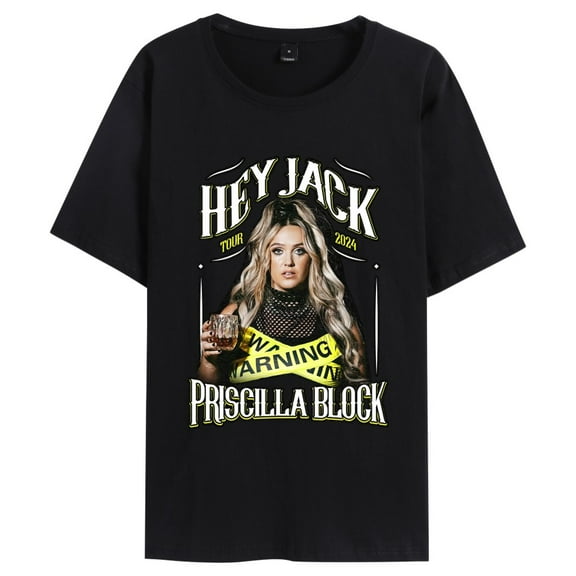 Fosskos Priscilla Block 2025 Tour Merch T-shirt Casual Streetwear Fashion Printed Summer Tops Tee