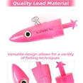 thumbnail image 4 of BLUEWING Big Game Jig Head with High Strength Stainless Steel Ball Bearing Swivel and High Carbon Steel Hook 1pc Saltwater Fishing Lures Lead Head Fishing Jig, Pink 5oz, 4 of 7