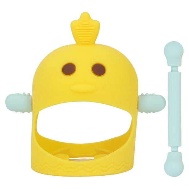 Chupete de la mano, chupete lindo del silicón de la mano del bebé juguetes para masticar diseño elevado del chupete de Teether del bebé