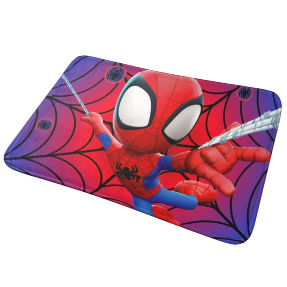 Merry Christmas Door Mat,Fundo Aranha Spidey Door Mat For Indoor Outdoor,Bathroom Rugs,Washable Kitchen Rugs,Plush Decor Mat With Non Slip Backing 16x24in