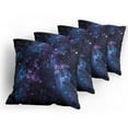 thumbnail image 5 of Ambesonne Space Throw Pillow Cover 4 Pack, Sky with Star, 16", Dark Purple and Blue, 5 of 7
