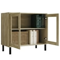 thumbnail image 2 of Castle Place Simple Modern Sideboard Buffet Cabinet, Light Oak, 2 of 9