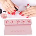 thumbnail image 4 of Happydeer Silicone Nail Polish Holder Stand Anti-Spill Organizer 5 Slot 2 in 1 Nails Art Accessories Manicure Hand Rest Work Station for Manicure Pedicure, 4 of 13