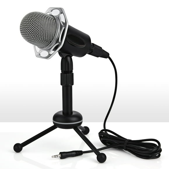 ZOUSSIQI 3.5mm Stereo Studio Desktop Condenser Microphone MIC for Skype MSN PC Mac Laptop EL225#61683