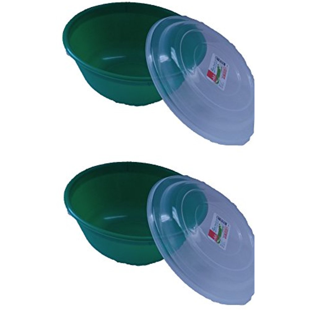 Set of 2 Click Brand Large Green Mixing Bowl with Lid