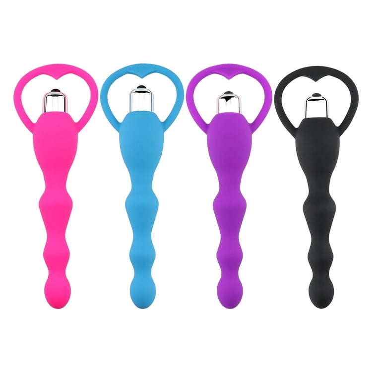 Smooth Silicone Anal Vibrator Adult Toy Vibrating Butt Beads Smooth Short  Small