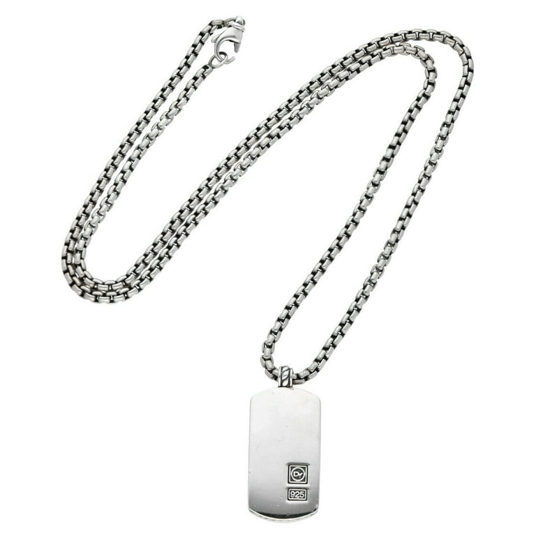 David yurman dog tag necklace top
