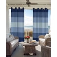 thumbnail image 4 of Blackout Curtains for Bedroom, Navy Blue Ombre Room Darkening Window Drapes for Living Room, Gradient Navy Blue Woods Farmhouse Thermal Insulated Grommet Curtains, 42x45 inch, 2 Panels, 4 of 9