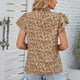 thumbnail image 2 of Blusa con estampado floral para mujer, blusa de manga corta para mujer, blusa de manga corta para mujer, blusa de gasa para mujer, diseño aerodinámico, 2 of 8