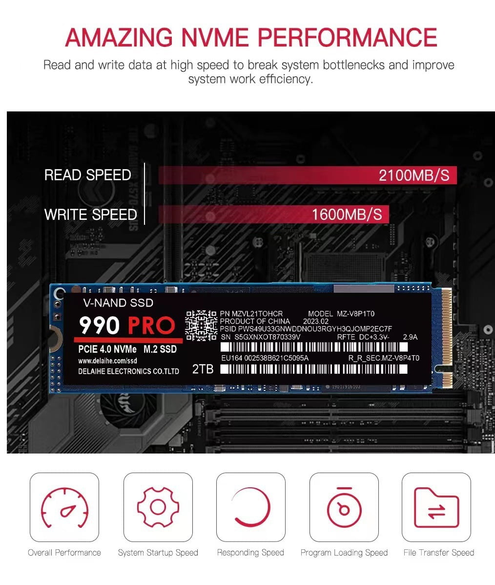 J*O様 nvme 2280 2TB M.2 SSD Ssd Solid State 2tb 990 Pro M.2 2280 Ssd Pcie 4.0 Nvme