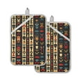 thumbnail image 7 of Yayeee Pot Holders Kitchen Heat Resistant with Pocket 7"x9.8" Cotton Oven Cooking Hot Pads, Beige Geometric, 7 of 7