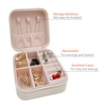 thumbnail image 4 of Mini Jewelry Travel Case  Small  Portable Organizer Portable Display Storage Box For Rings Earrings Necklaces Gifts White, 4 of 6